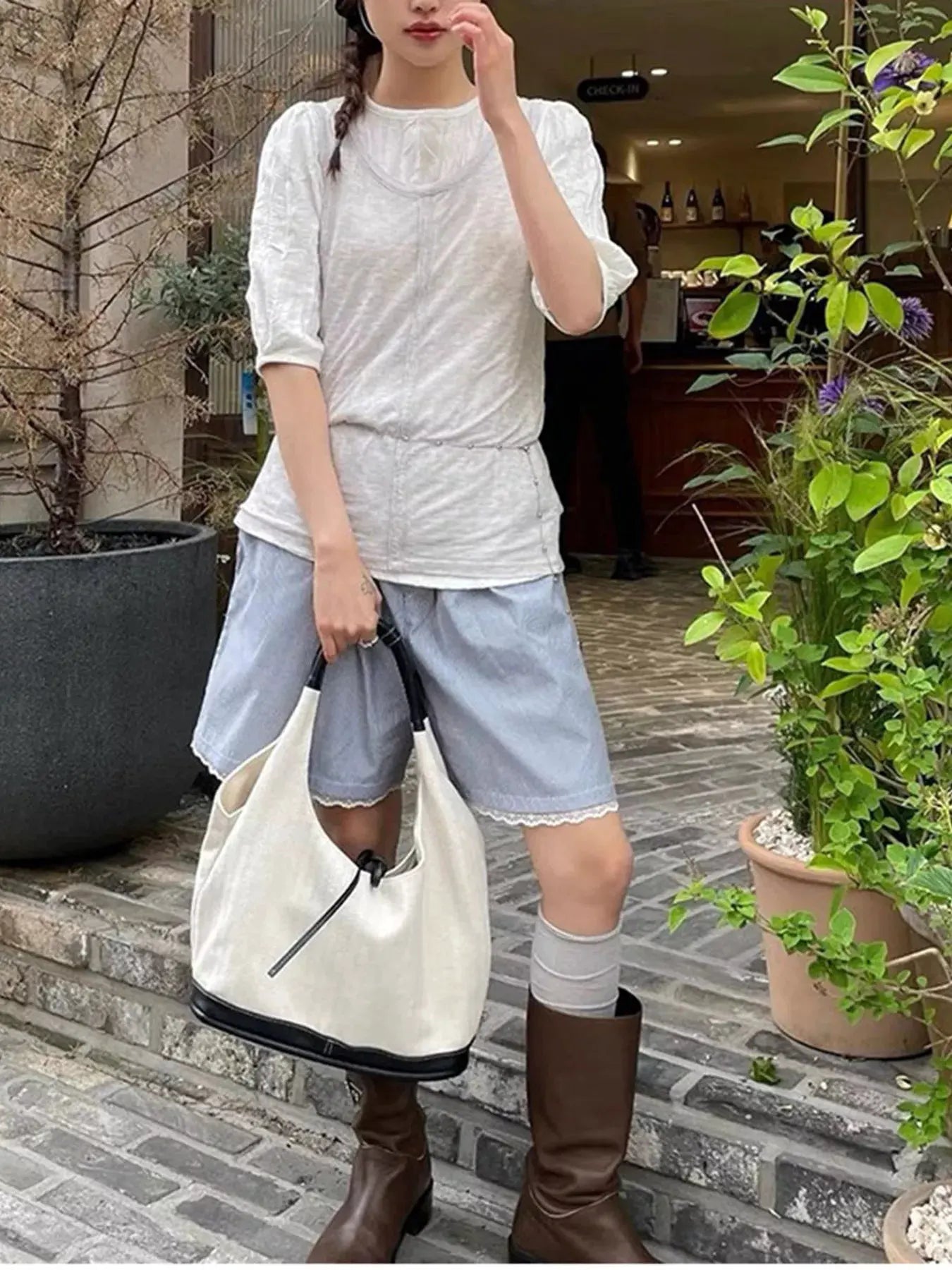 Tie Detail Shoulder Bag by Partner Label