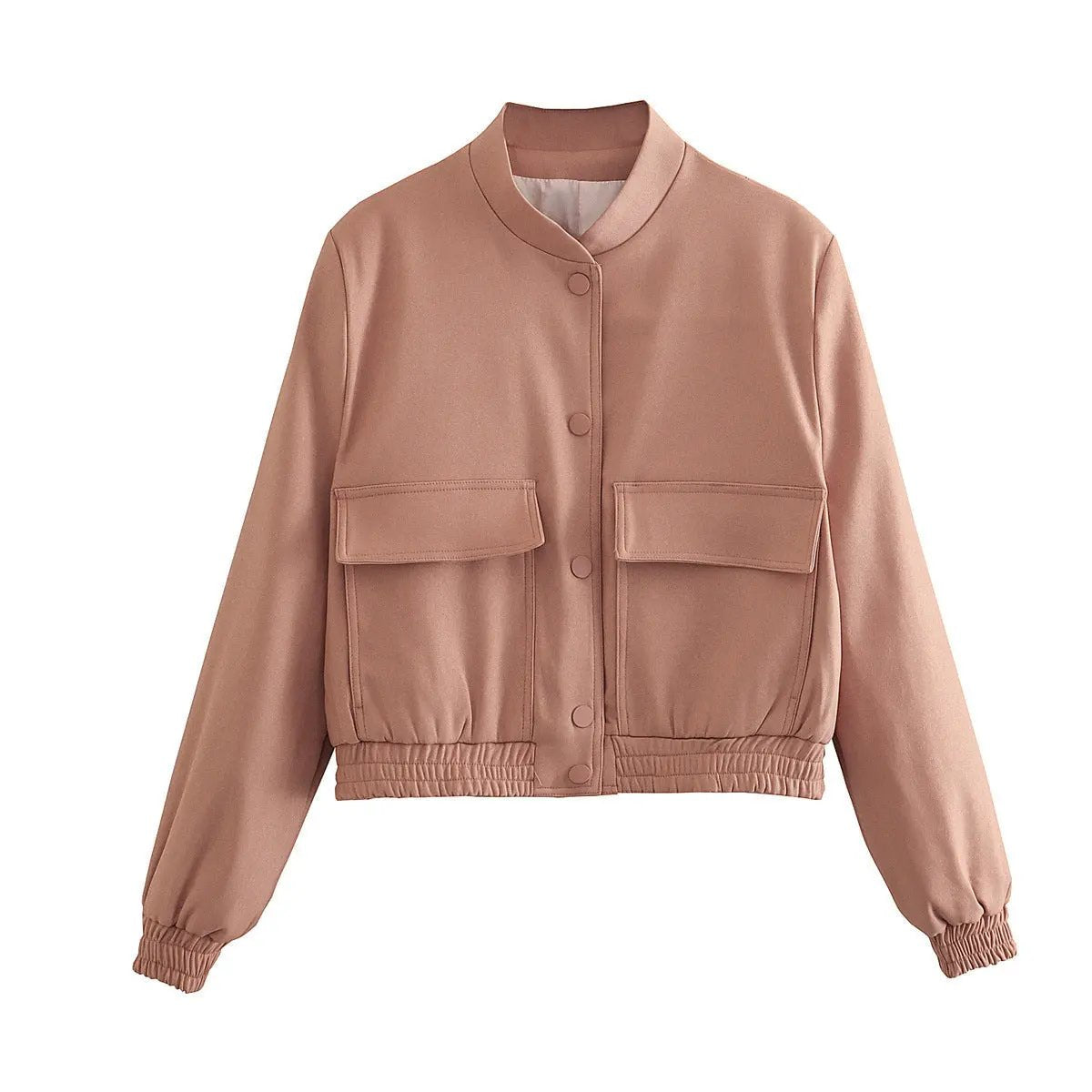 Women's Jacket Dusty Pink Faux Leather BYMANYC ® New York SOHO PINK LEATHERETTE BOMBER - New Collection by BYMANYC ® New York