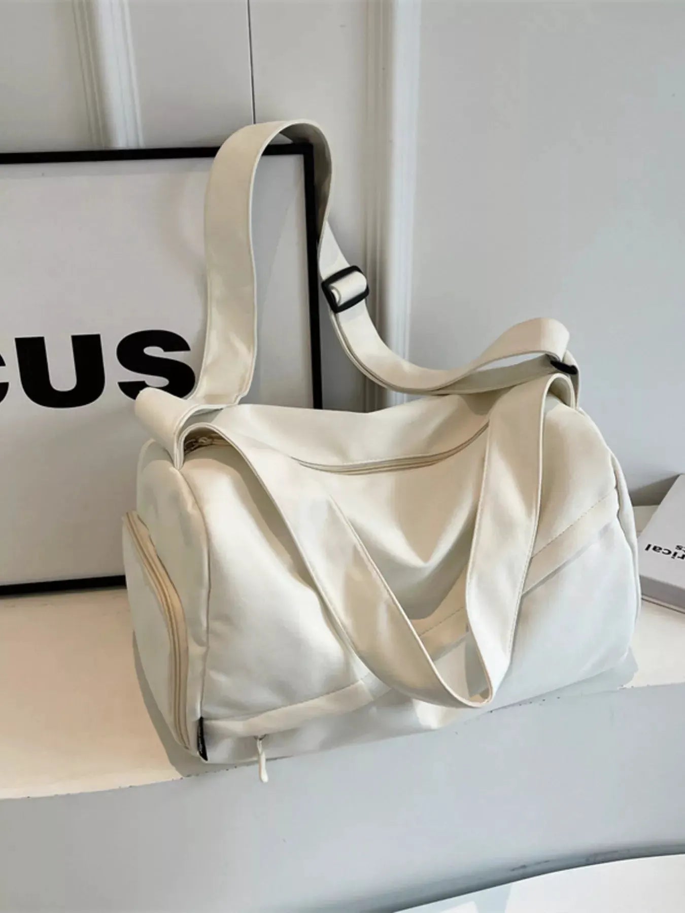 Adjustable Strap Solid Color Travel Bag by Partner Label