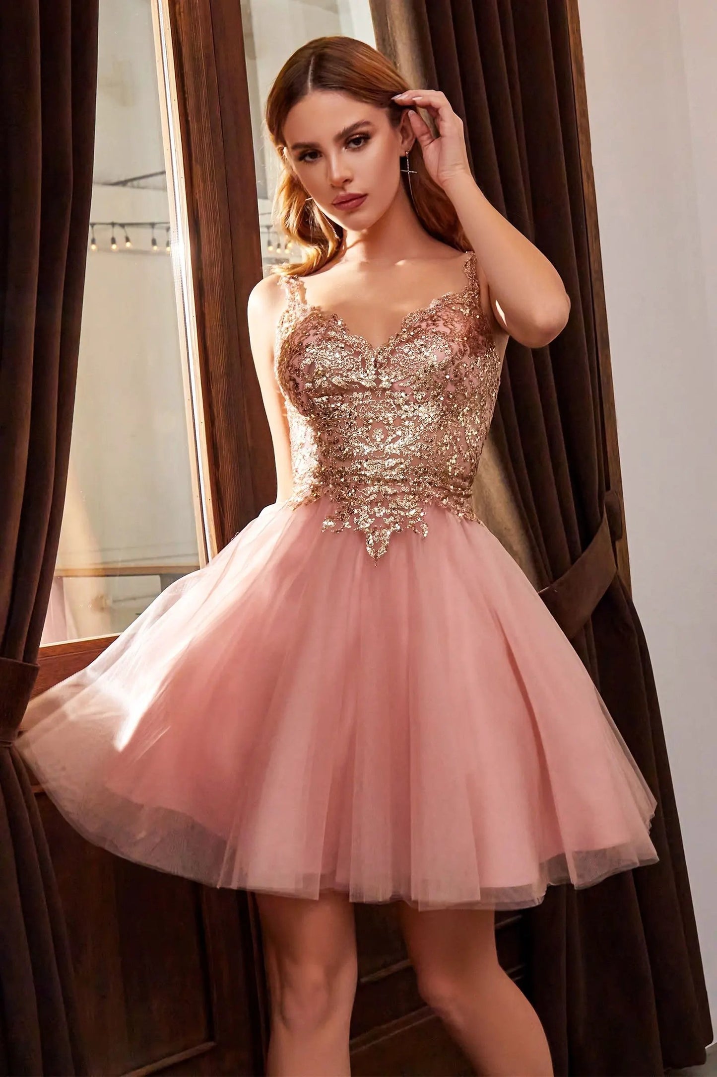 Short Layered Cocktail Dress by Tux-USA