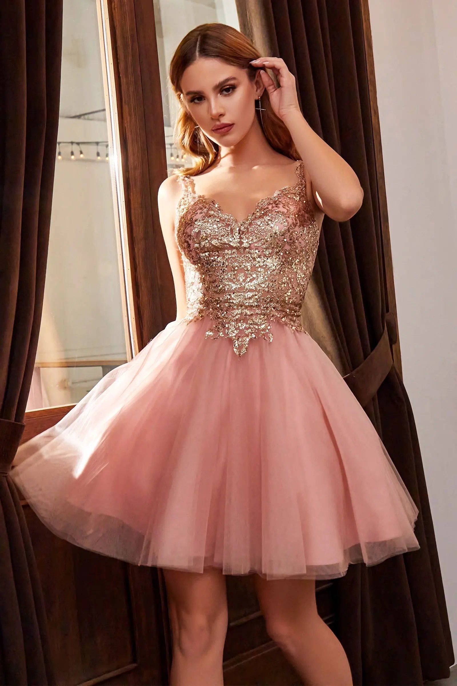 Short Layered Cocktail Dress by Tux-USA
