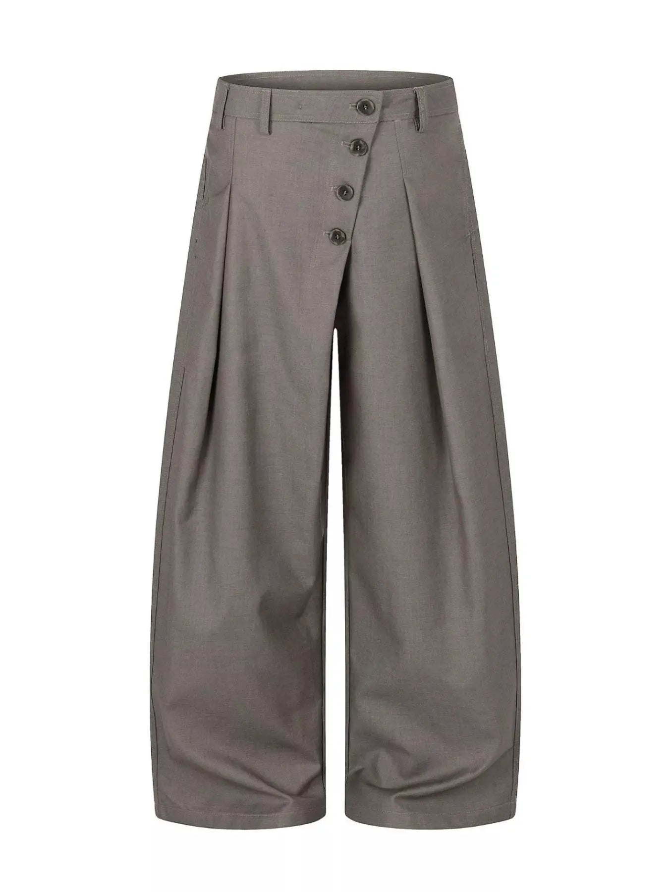 Men's Asymmetrical Button Wide-Leg Pants by Partner Label