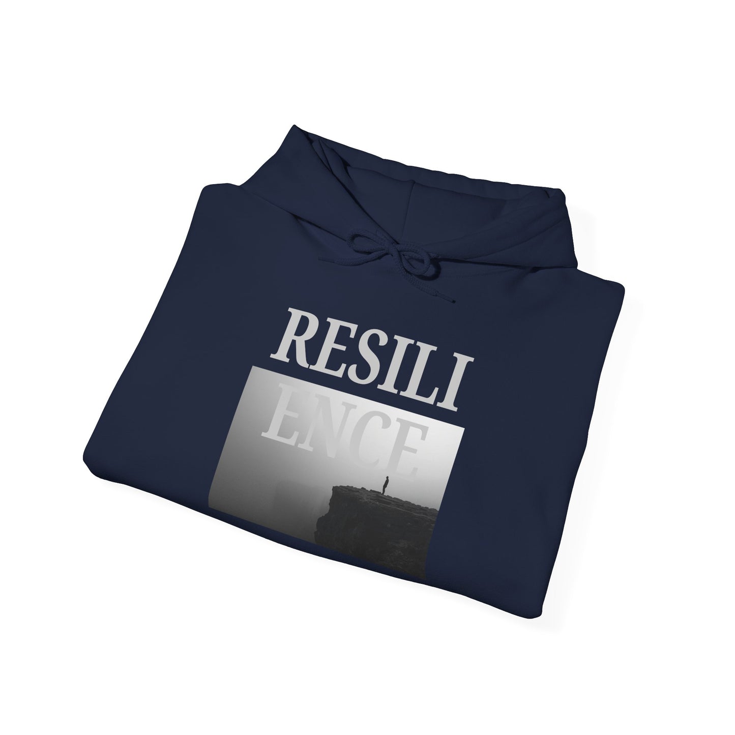 Resilience Hoodie — Minimalist Monochrome Photo Pullover