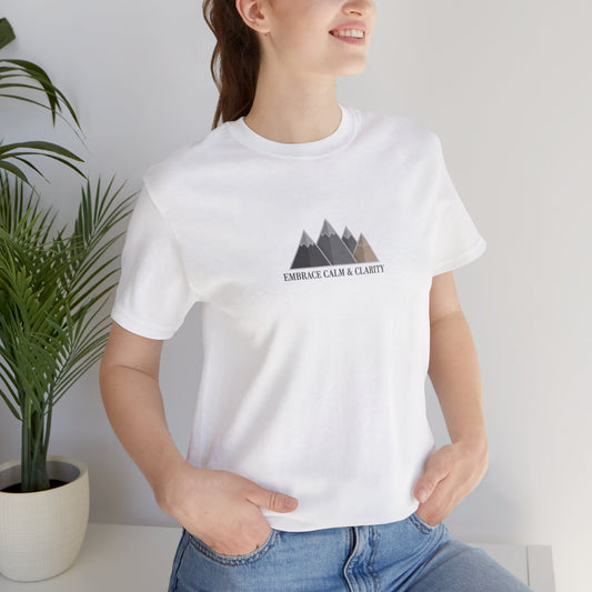Embrace Calm & Clarity Tee | minimal philosophy, motivational tee