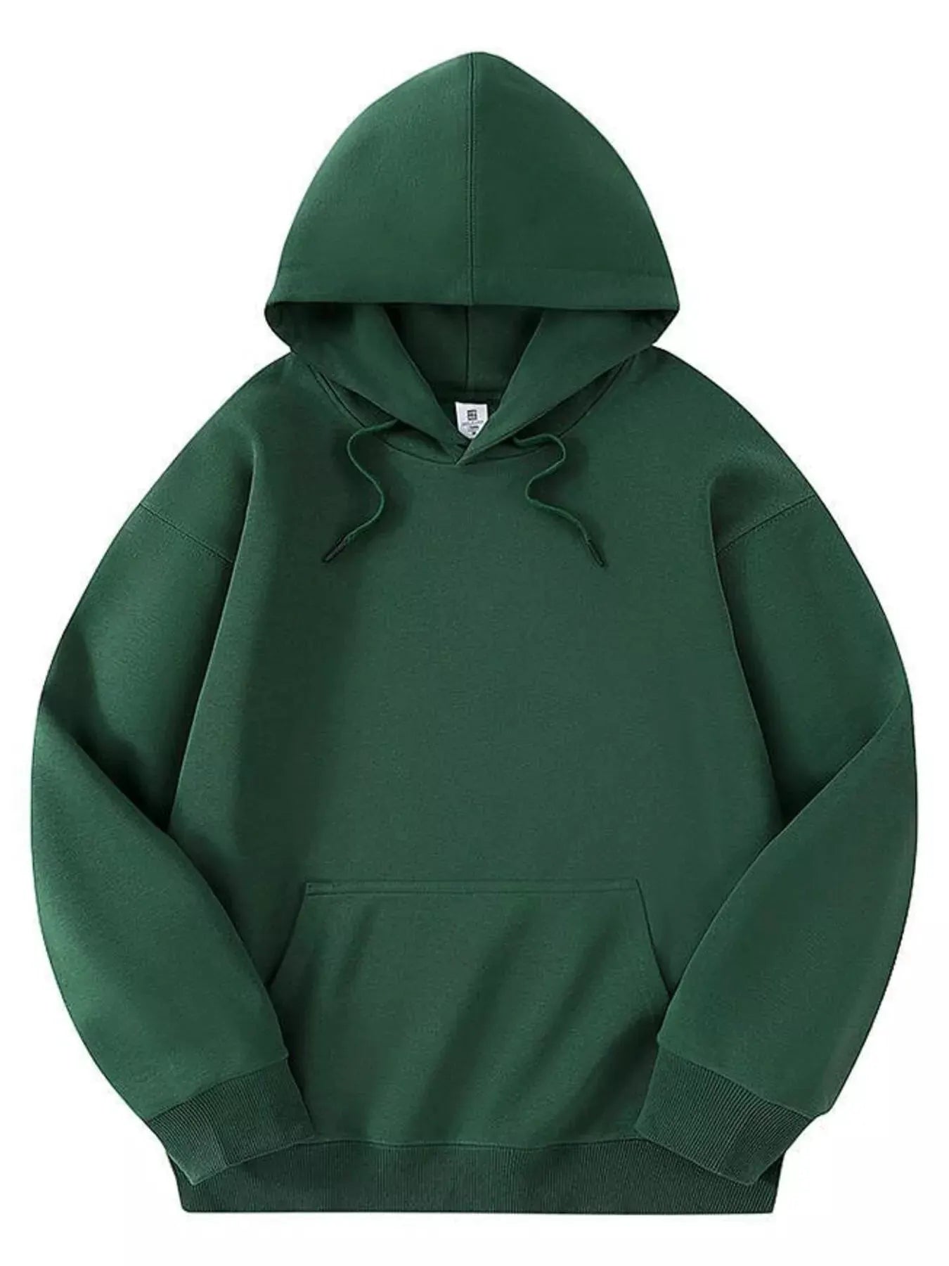 Men's Full Size Solid Color Casual Hoodie Plus Size by Trendsi