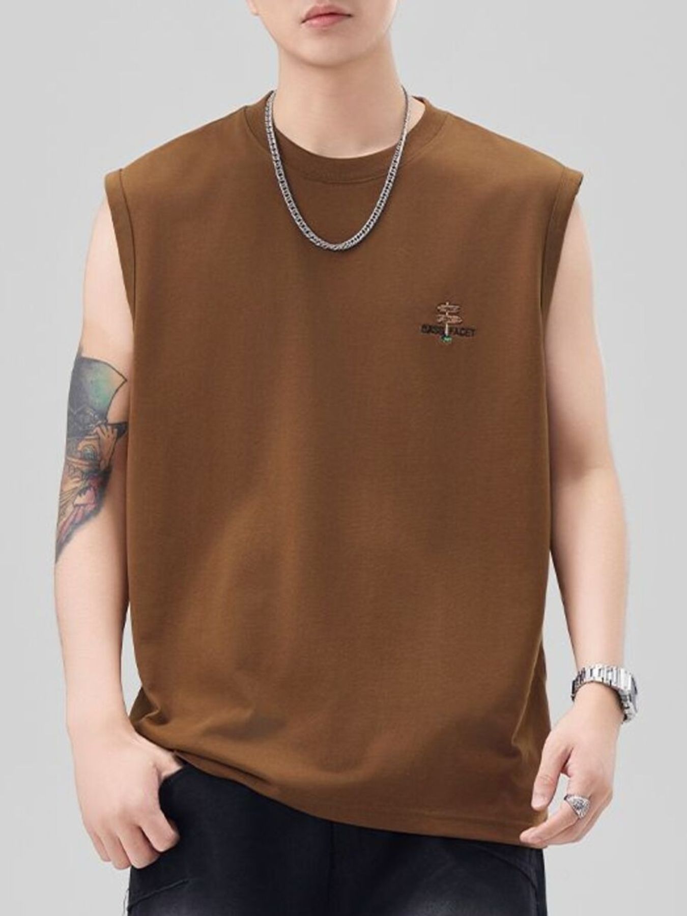 Men's Plus Size Round Neck Tank by Partner Label