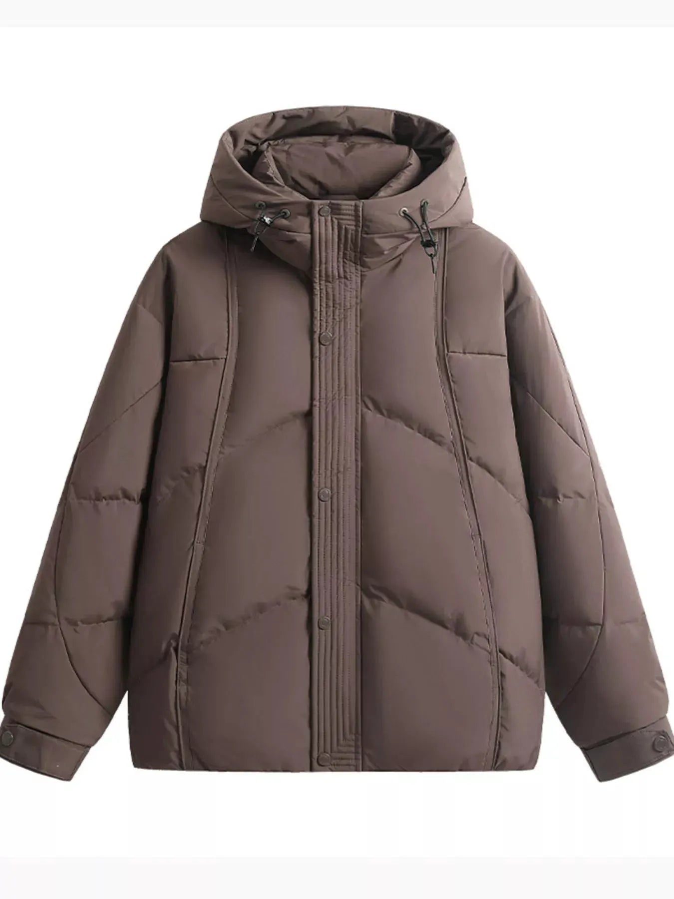 Men's Plus Size Hooded Padded Puffer Jacket by Partner Label