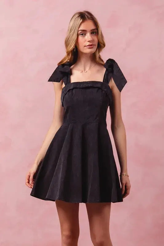 SO ME Fit and Flare Washed Gameday Dress by SO ME