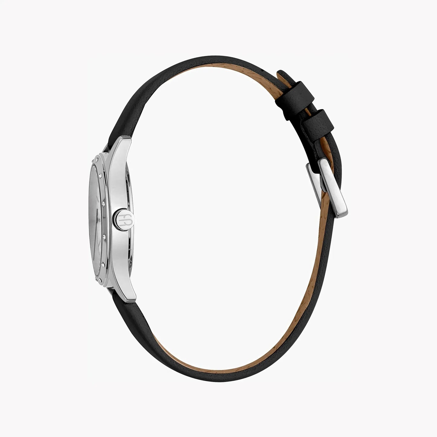 Esprit Women's Black Leather Watch, Silver Dial | Es1l000m0065 by ESPRIT