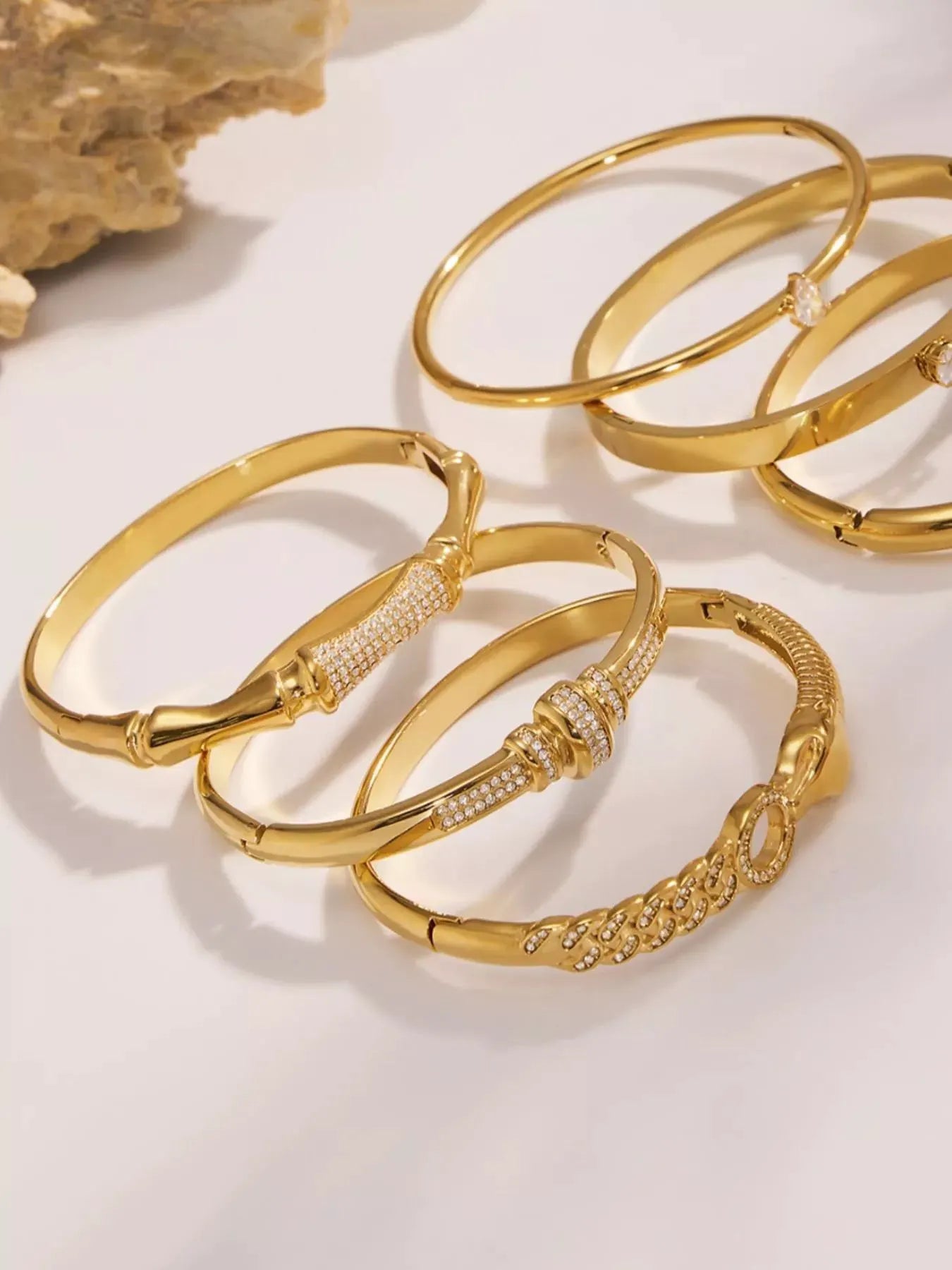 18K Gold-Plated Zircon Bracelet by Partner Label