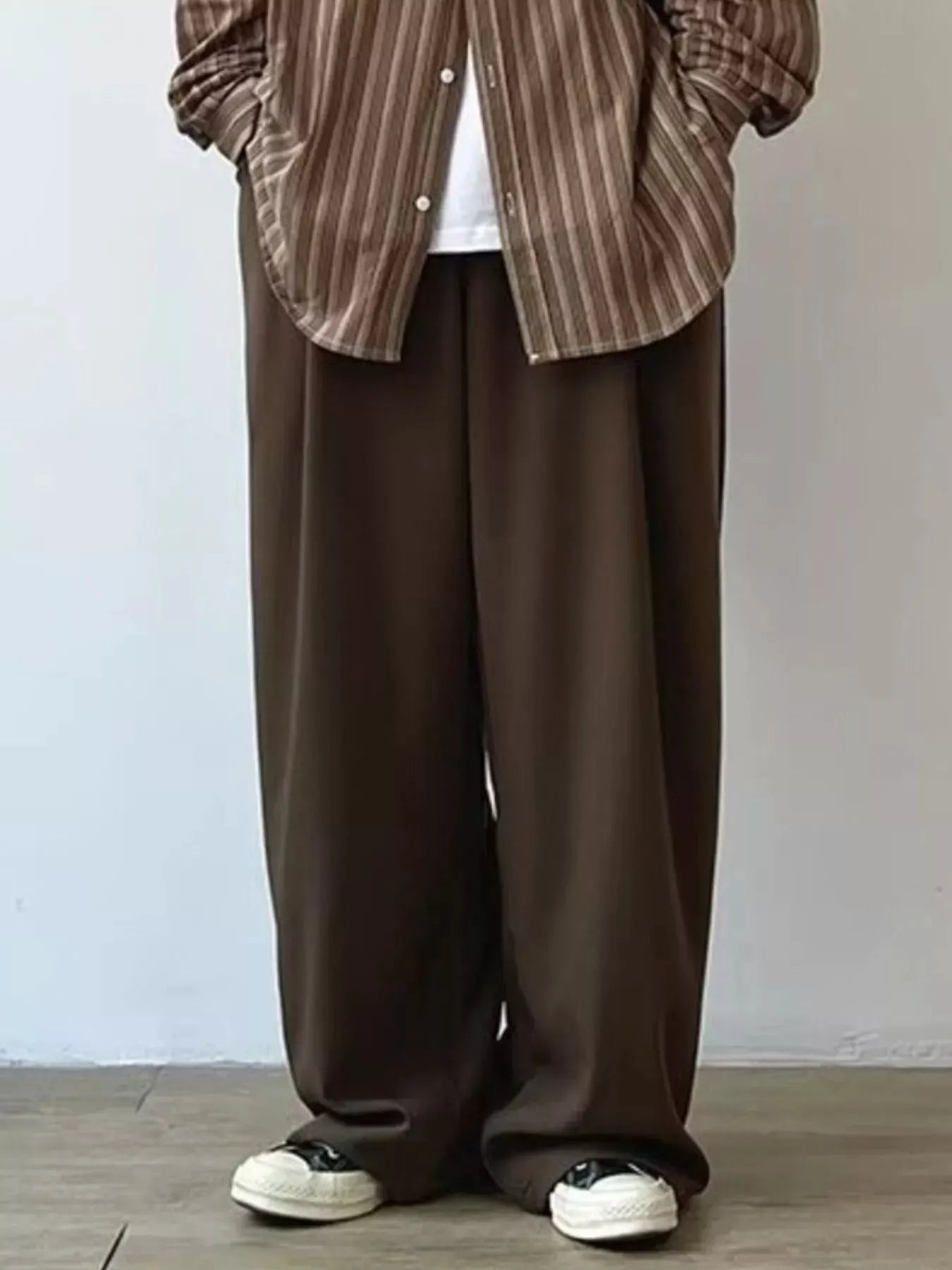 Men's Plus Size Wide Leg Flowy Pants by Partner Label