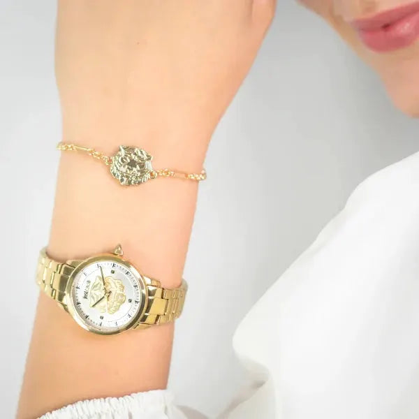Just Cavalli Women's Gold Alloy Watch, Silver Dial | Jc1l334m0055 by JUST CAVALLI