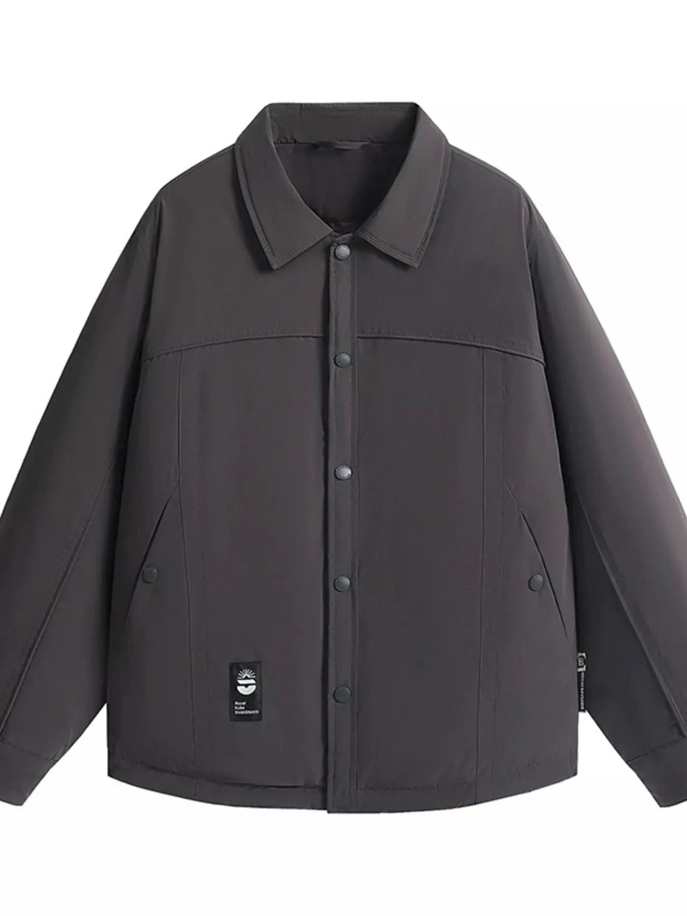 Men's Plus Size Casual Snap-Down Lightweight Jacket by Partner Label