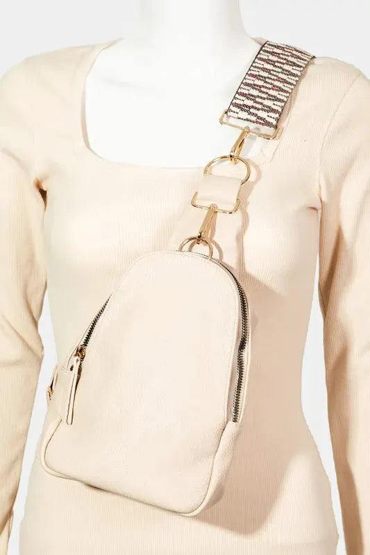 Fame Single Strap Faux Leather Sing Bag by Fame