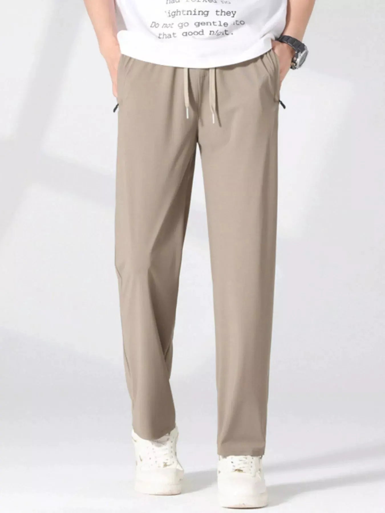 Men's Plus Size Casual Lightweight Quick-Dry Pants by Trendsi