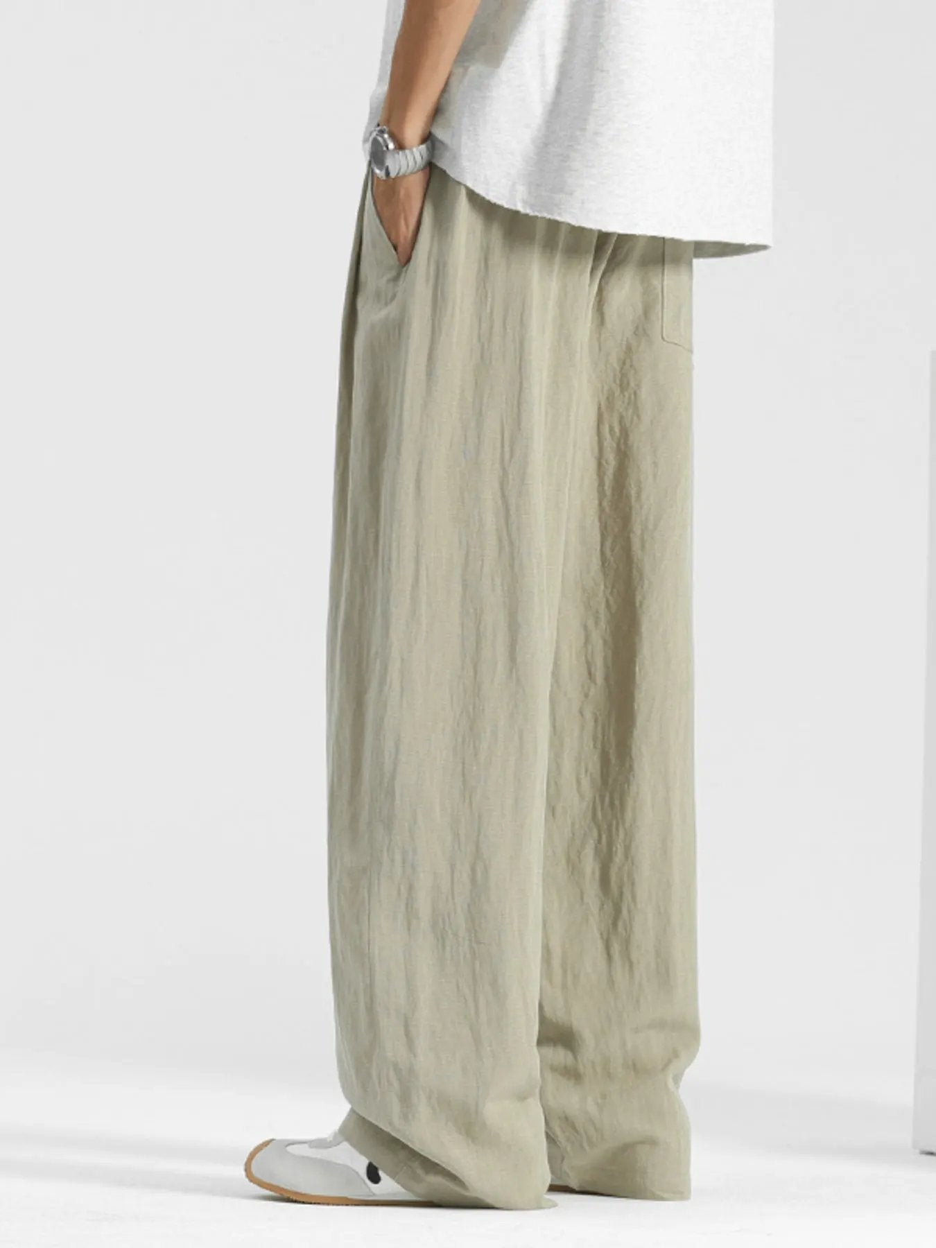 Men's Plus Size Loose Fit Drawstring Pants by Partner Label