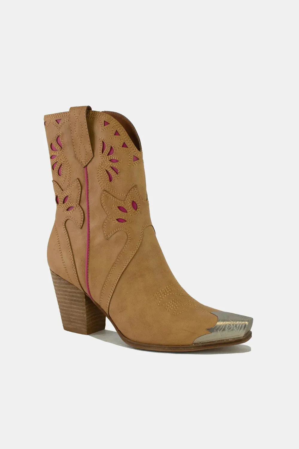 Beast Fashion Cut-Out Floral Embroidery Boots by Beast Fashion