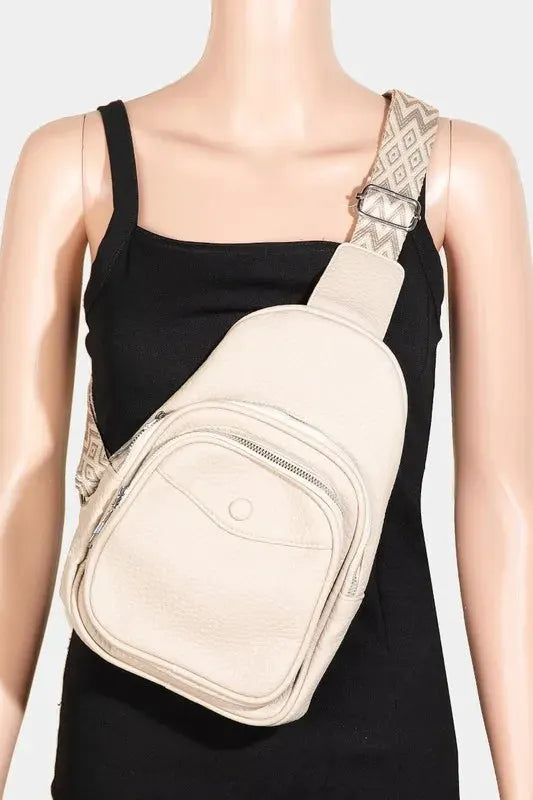 Fame Textured PU Leather Sling Bag by Fame