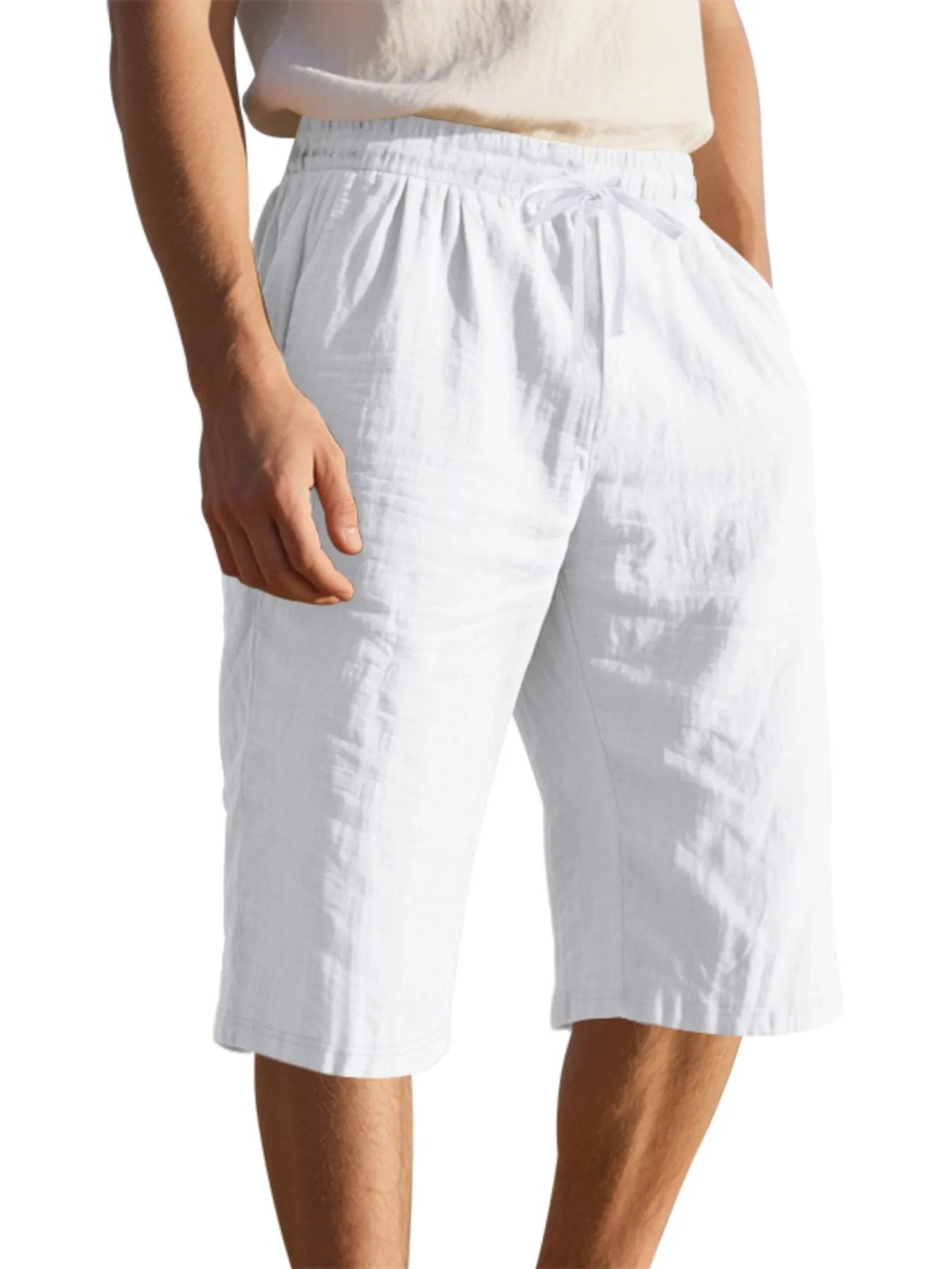Men's Full Size Casual Drawstring Shorts Plus Size by Trendsi