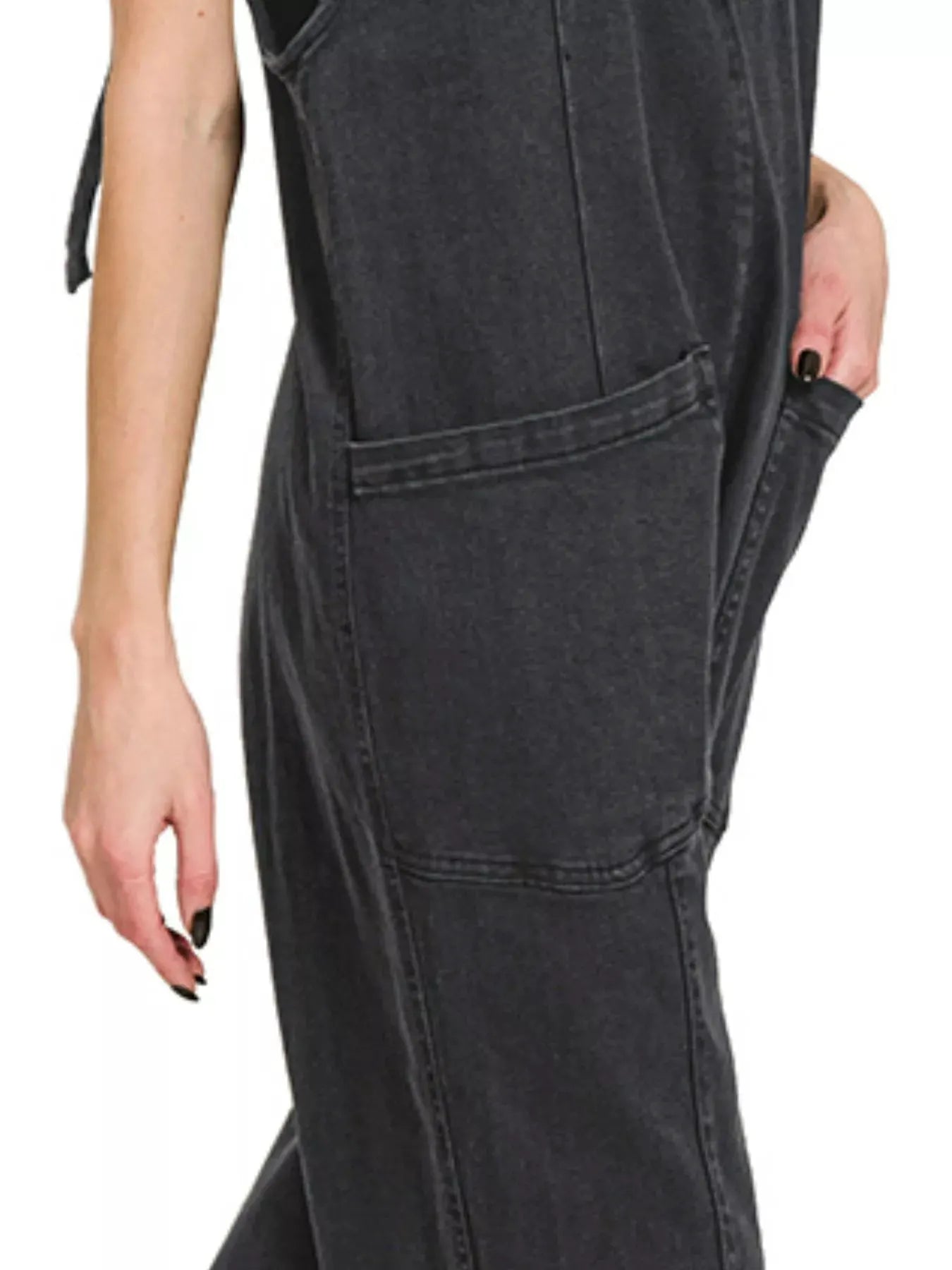 Zenana Casual Adjustable Strap Baggy Jumpsuit with Pocket by Zenana