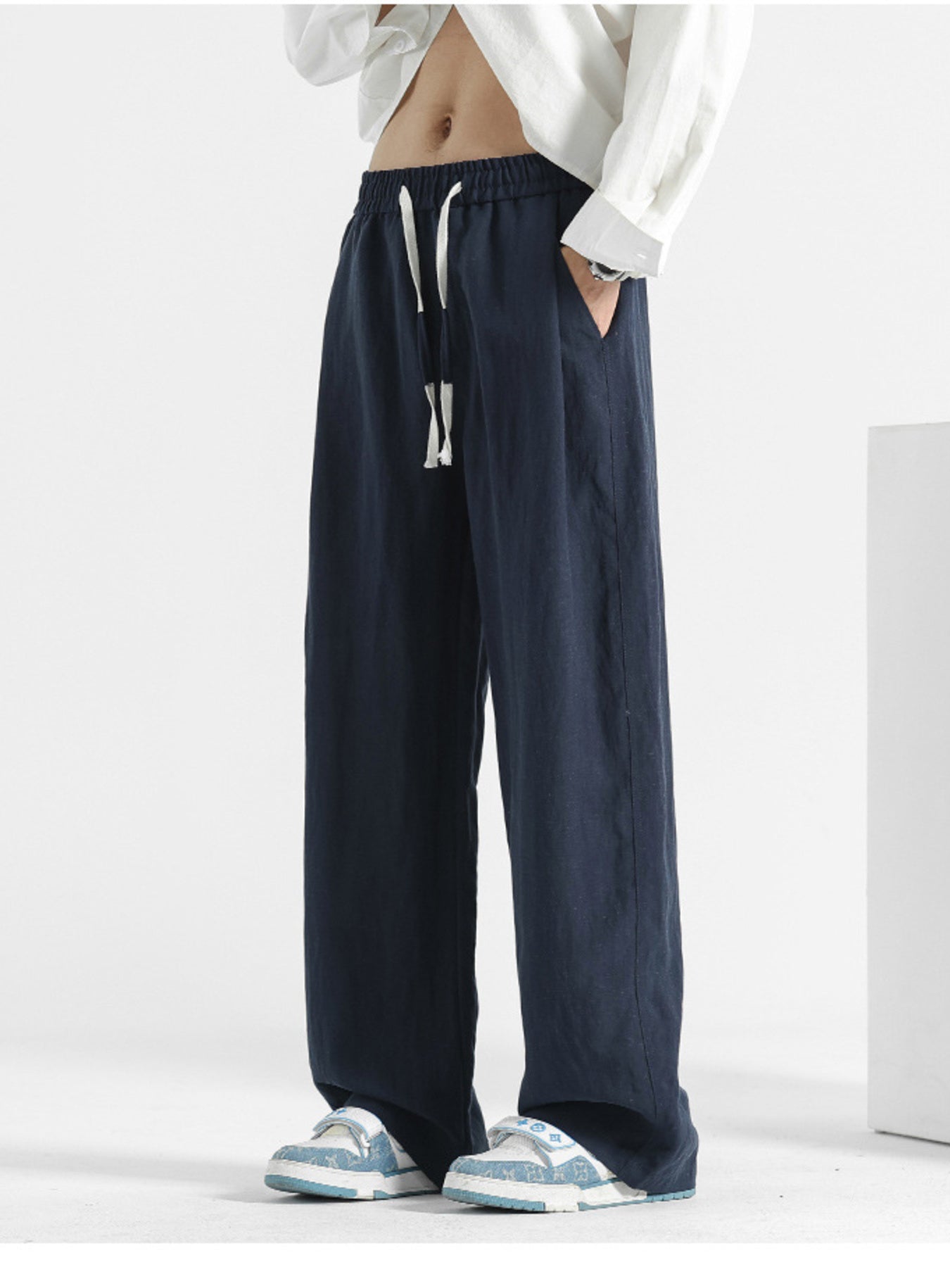 Men's Plus Size Loose Fit Drawstring Pants by Partner Label