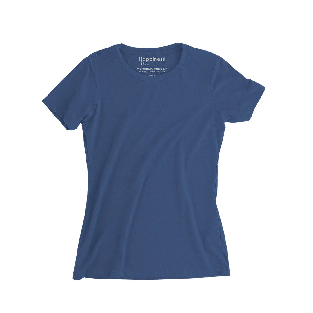 Youth Girls Plain T-Shirt, Blue-0