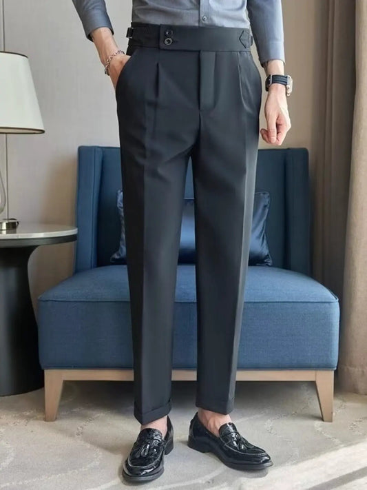 Men's Plus Size Slim Fit Ankle-Length Pants by Partner Label