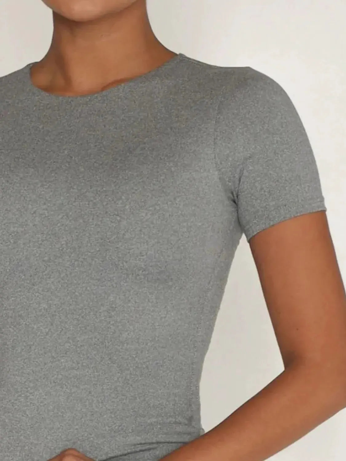 Round Neck Short Sleeve Swim Top by Partner Label