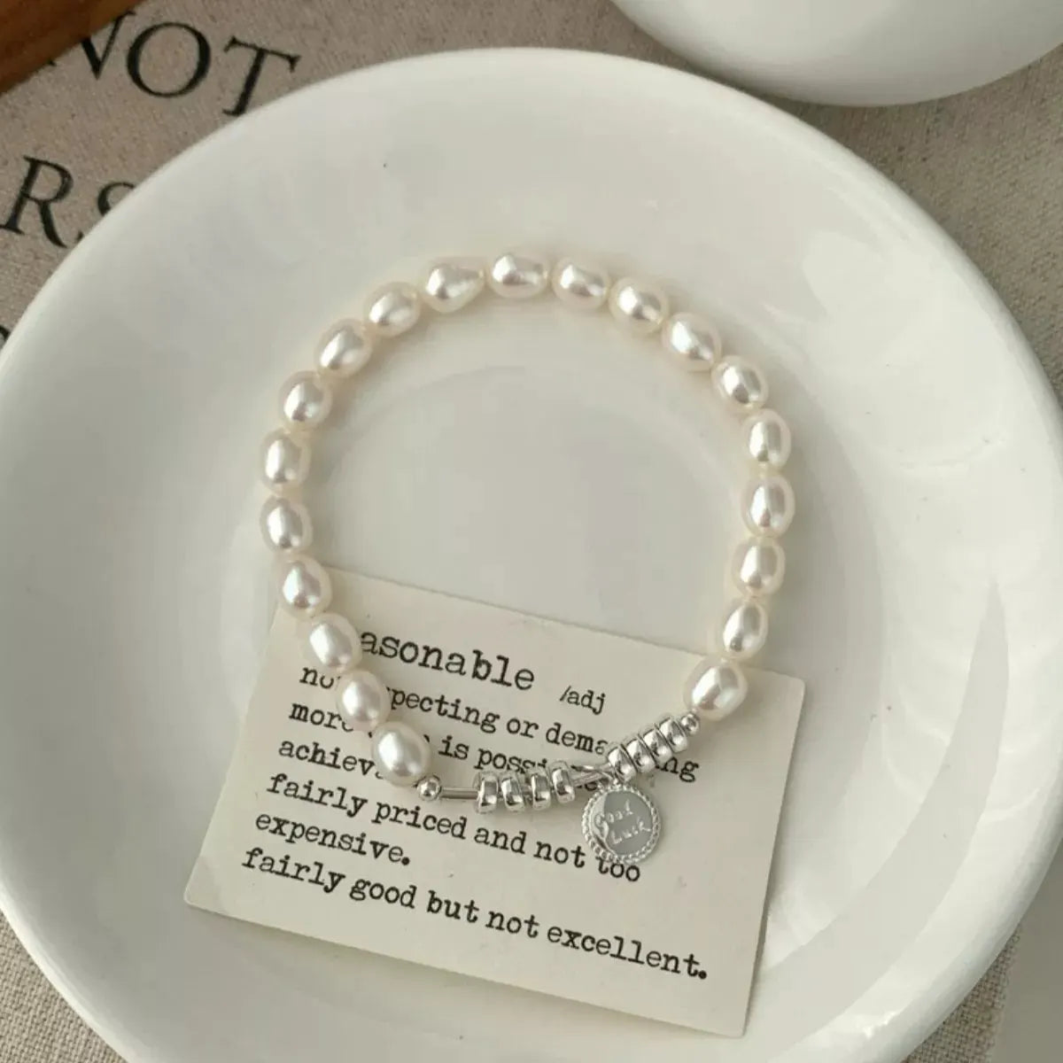 Pearl 925 Sterling Silver Bracelet by Partner Label