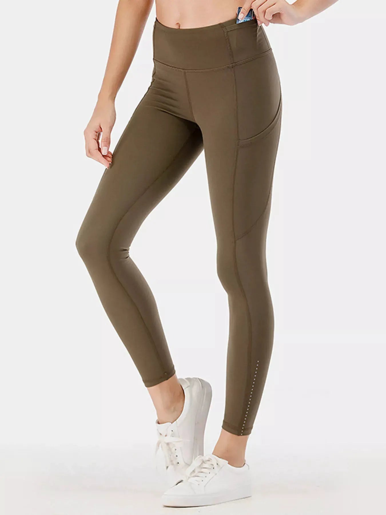 Full Size High-Waisted Active Leggings with Pockets Plus Size by Partner Label