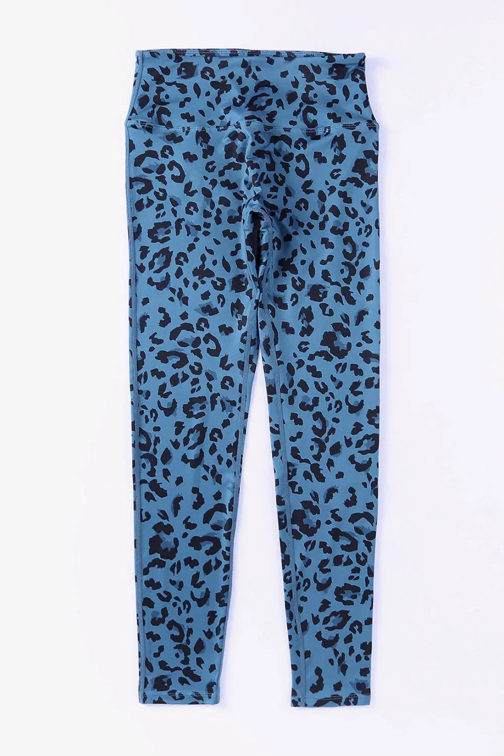 Leopard Print Wide Waistband Leggings by Partner Label