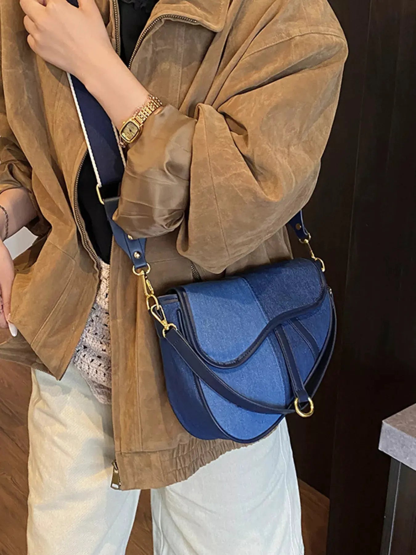 Adjustable Strap Crossbody Bag by Partner Label