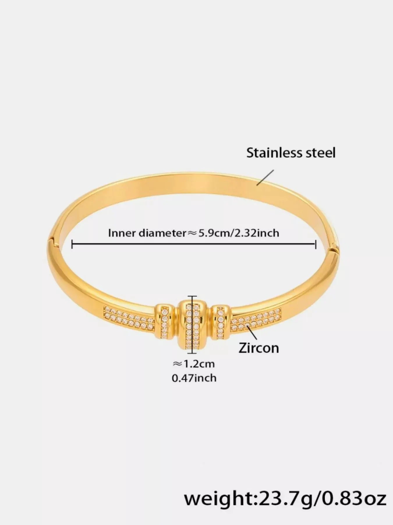 18K Gold-Plated Zircon Bracelet by Partner Label
