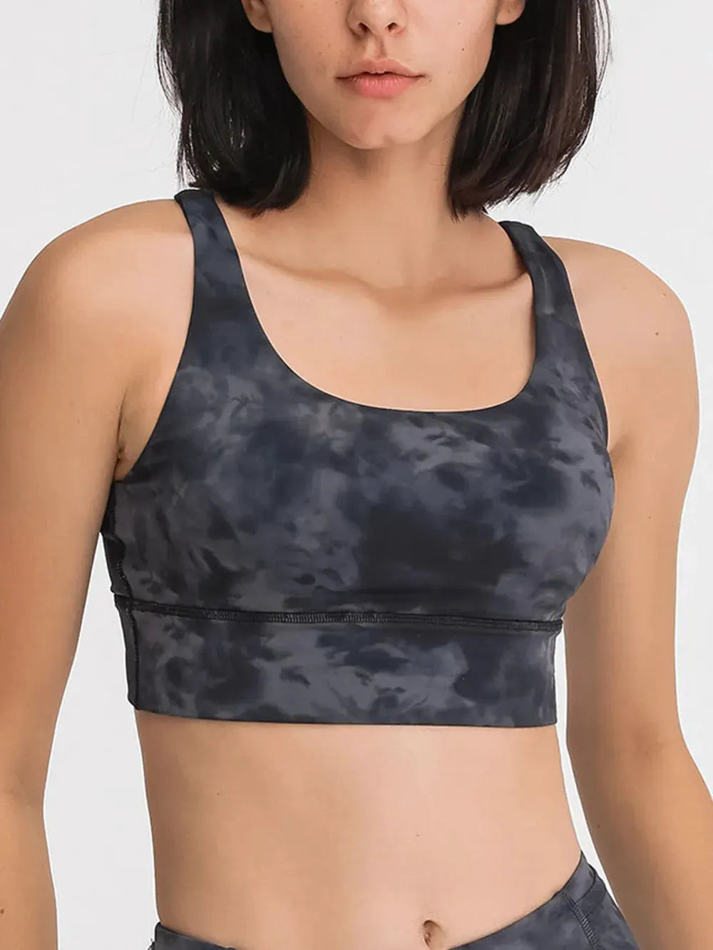 Millennia Crisscross Scoop Neck Active Tank by Millennia