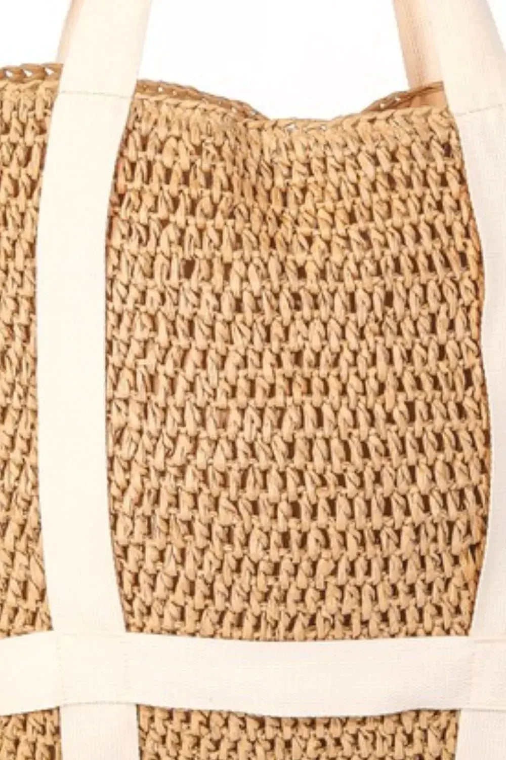 Fame Straw Braided Hat Carrier Tote Bag by Fame