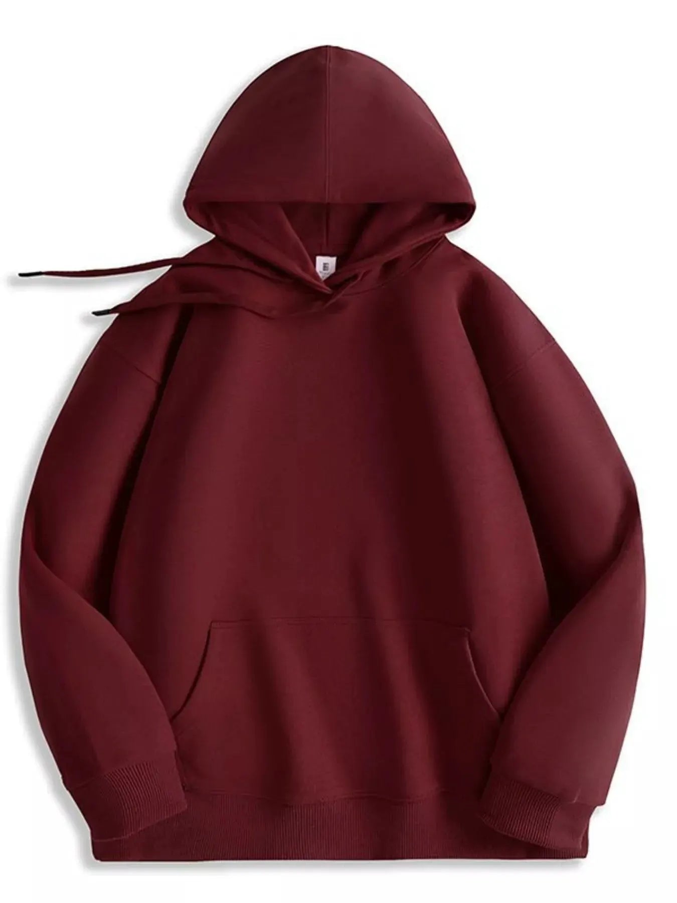 Men's Full Size Solid Color Casual Hoodie Plus Size by Trendsi