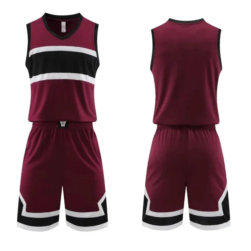 Plus Size Mens Oversized Basketball Jersey Set Sleeveless Shirt and Pants Print by Vimost Shop