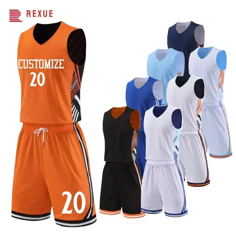 Mens Kids Custom Reversible Basketball Jersey Personalized Name Number Print Mesh Team Uniform by Vimost Shop