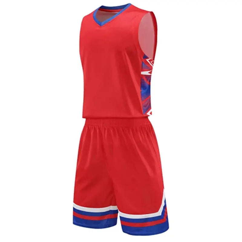 Youth Mens Custom Basketball Jersey Set Quick Dry Breathable Vest and Shorts Personalized Name Number Print by Vimost Shop