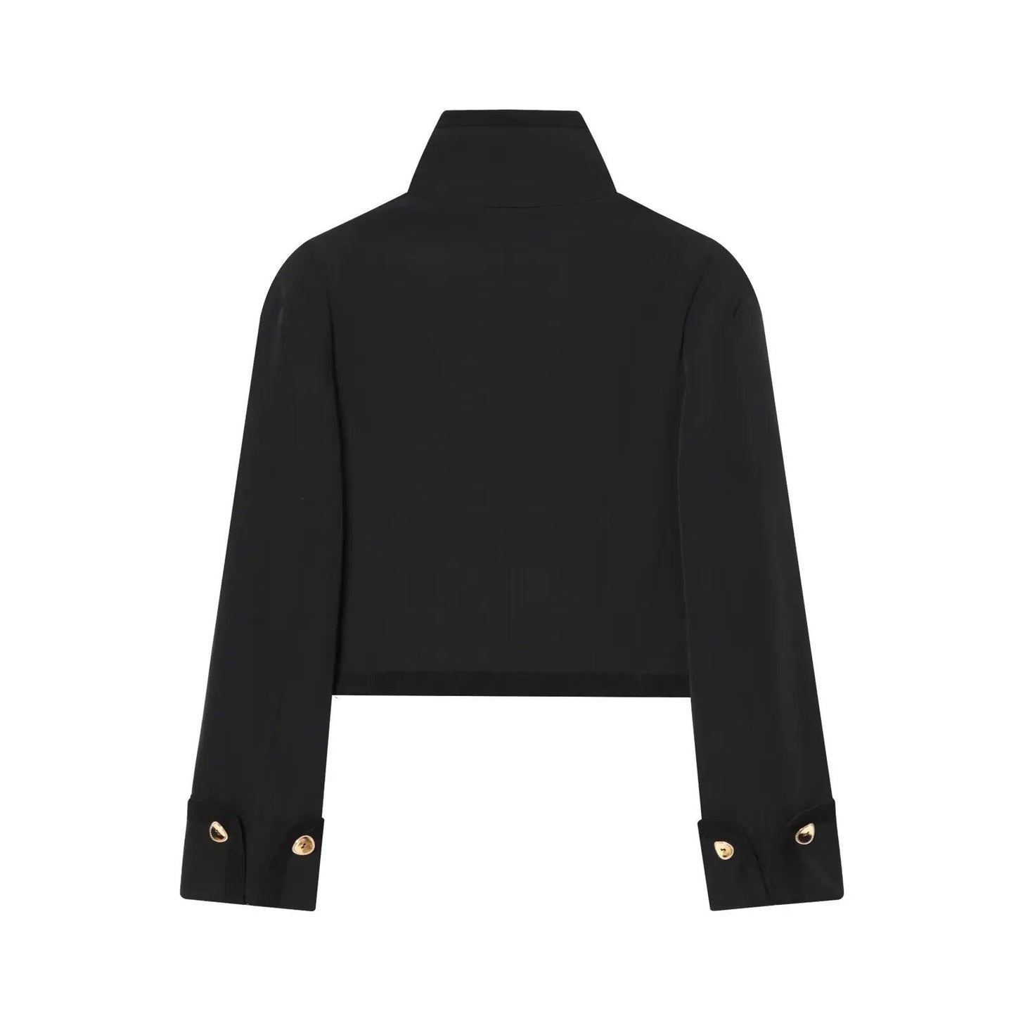 Women's Jacket Black High Collar Cropped BYMANYC ® New York SOHO GOLD BUTTON CROPPED BLAZER - New Collection by BYMANYC ® New York
