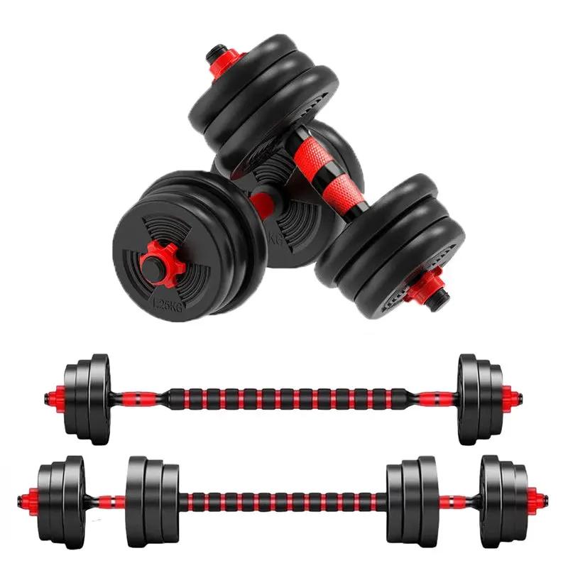 5-44lbs Adjustable Dumbbell to Barbell Set, Anti-Slip Grip, Versatile Home Gym Fitness Strength Training Barbell Weight Plates by Equanimity Essence.