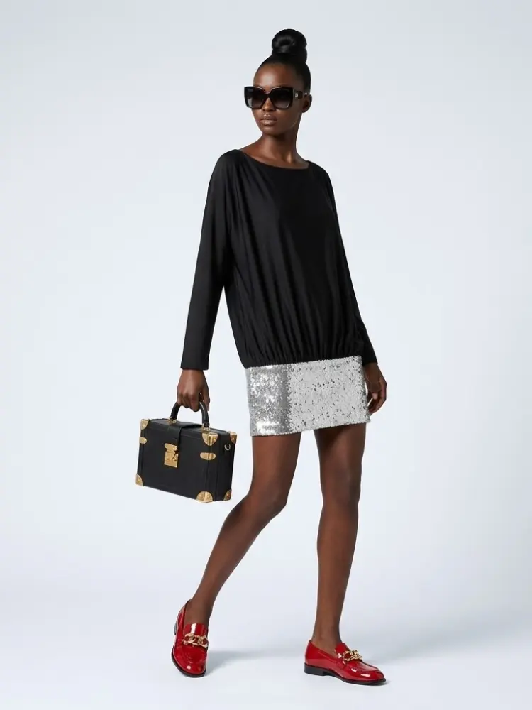 ASTOR Women's Black & Silver Dress Prêt-à-Porter BYMANYC ® New York by BYMANYC ® New York