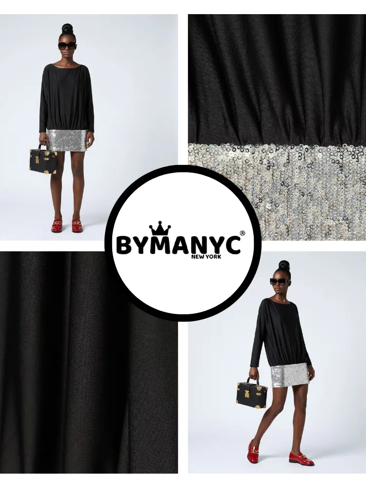 ASTOR Women's Black & Silver Dress Prêt-à-Porter BYMANYC ® New York by BYMANYC ® New York