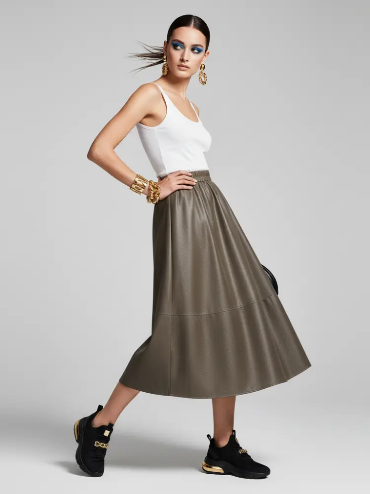 ATHLEISURE Midi Skirt ECO FASHION BYMANYC ® New York by BYMANYC ® New York