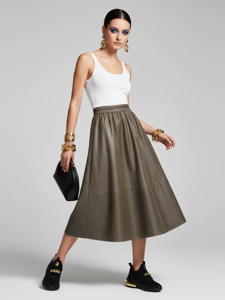 ATHLEISURE Midi Skirt ECO FASHION BYMANYC ® New York by BYMANYC ® New York