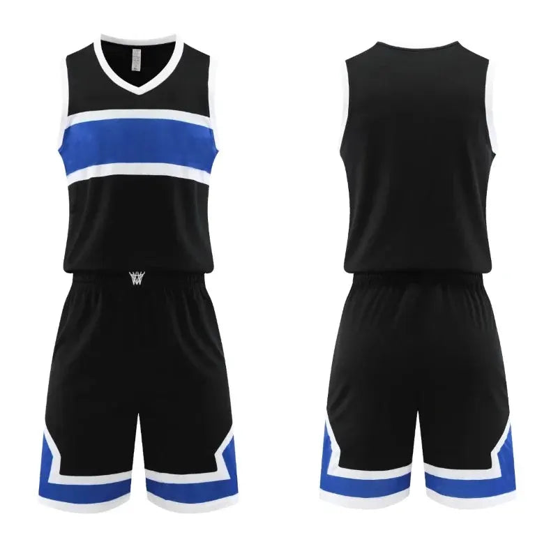 Plus Size Mens Oversized Basketball Jersey Set Sleeveless Shirt and Pants Print by Vimost Shop