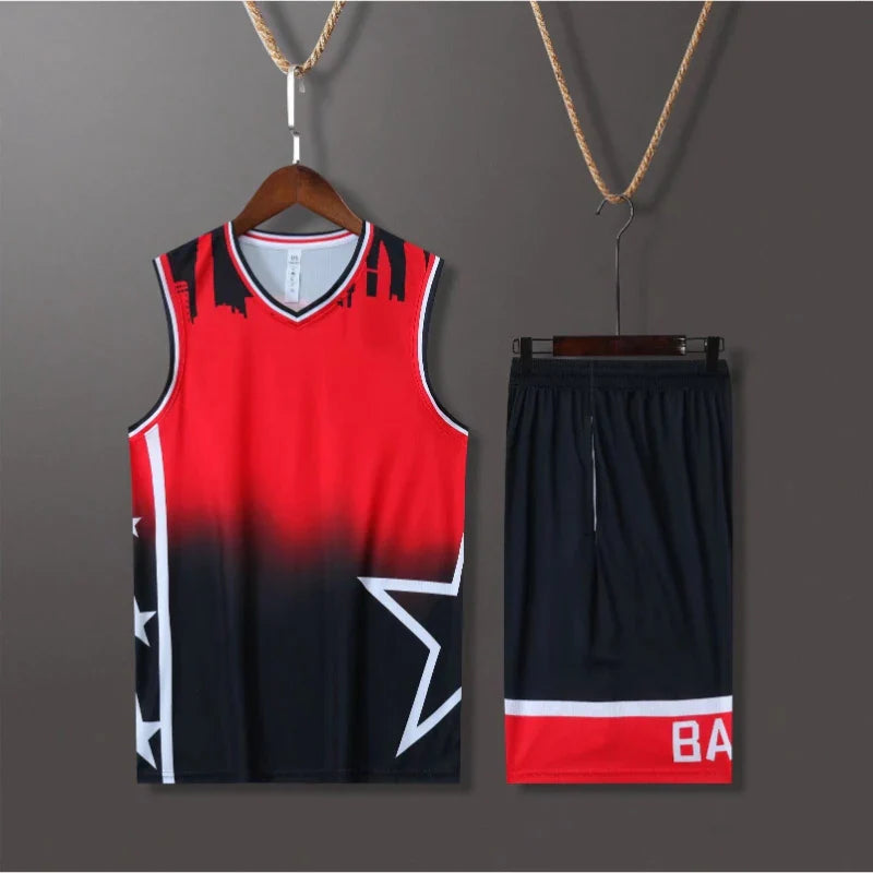 Custom Basketball Jersey Set Star Design Team Uniform for Men Women Kids-3