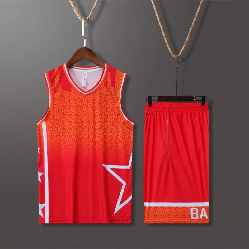 Custom Basketball Jersey Set Star Design Team Uniform for Men Women Kids-2