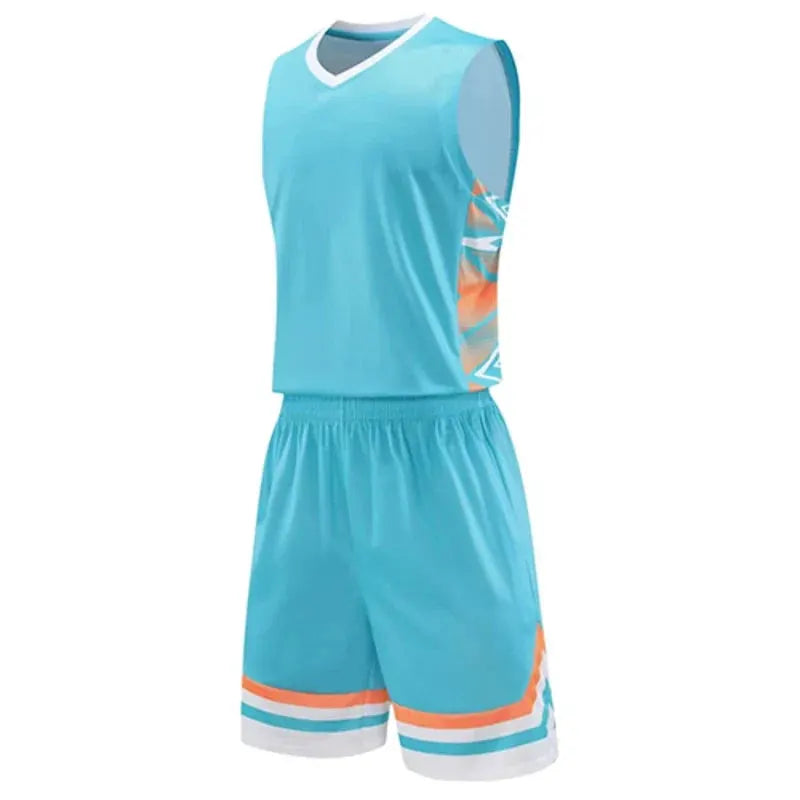 Youth Mens Custom Basketball Jersey Set Quick Dry Breathable Vest and Shorts Personalized Name Number Print by Vimost Shop