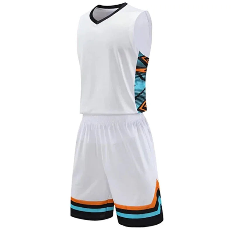 Youth Mens Custom Basketball Jersey Set Quick Dry Breathable Vest and Shorts Personalized Name Number Print by Vimost Shop